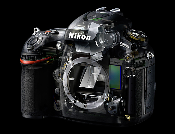 Fotoaparát Nikon D800.