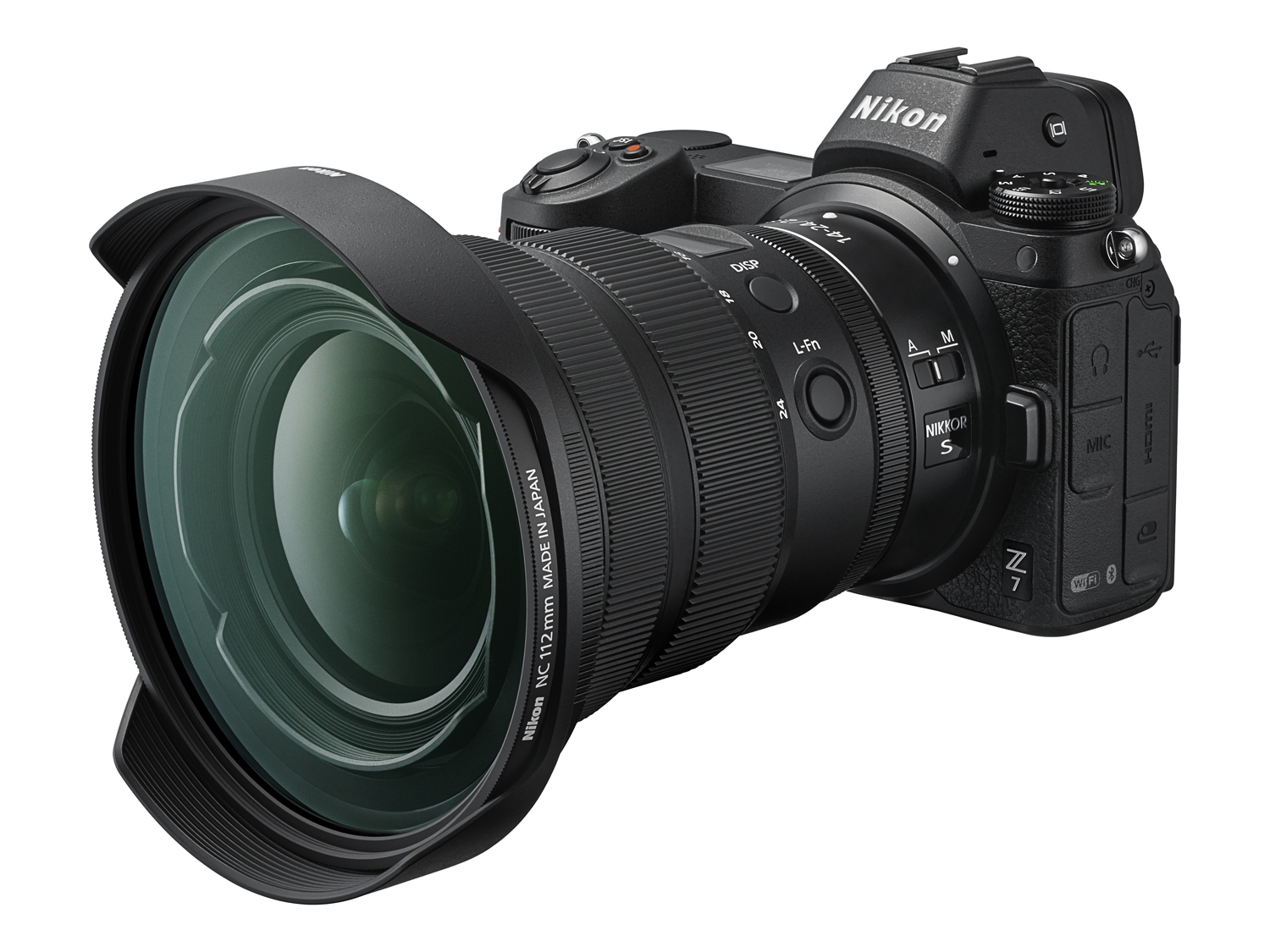 Nikon Z7 s objektivem Nikkor Z 14 - 24 mm 1:2.8 S.