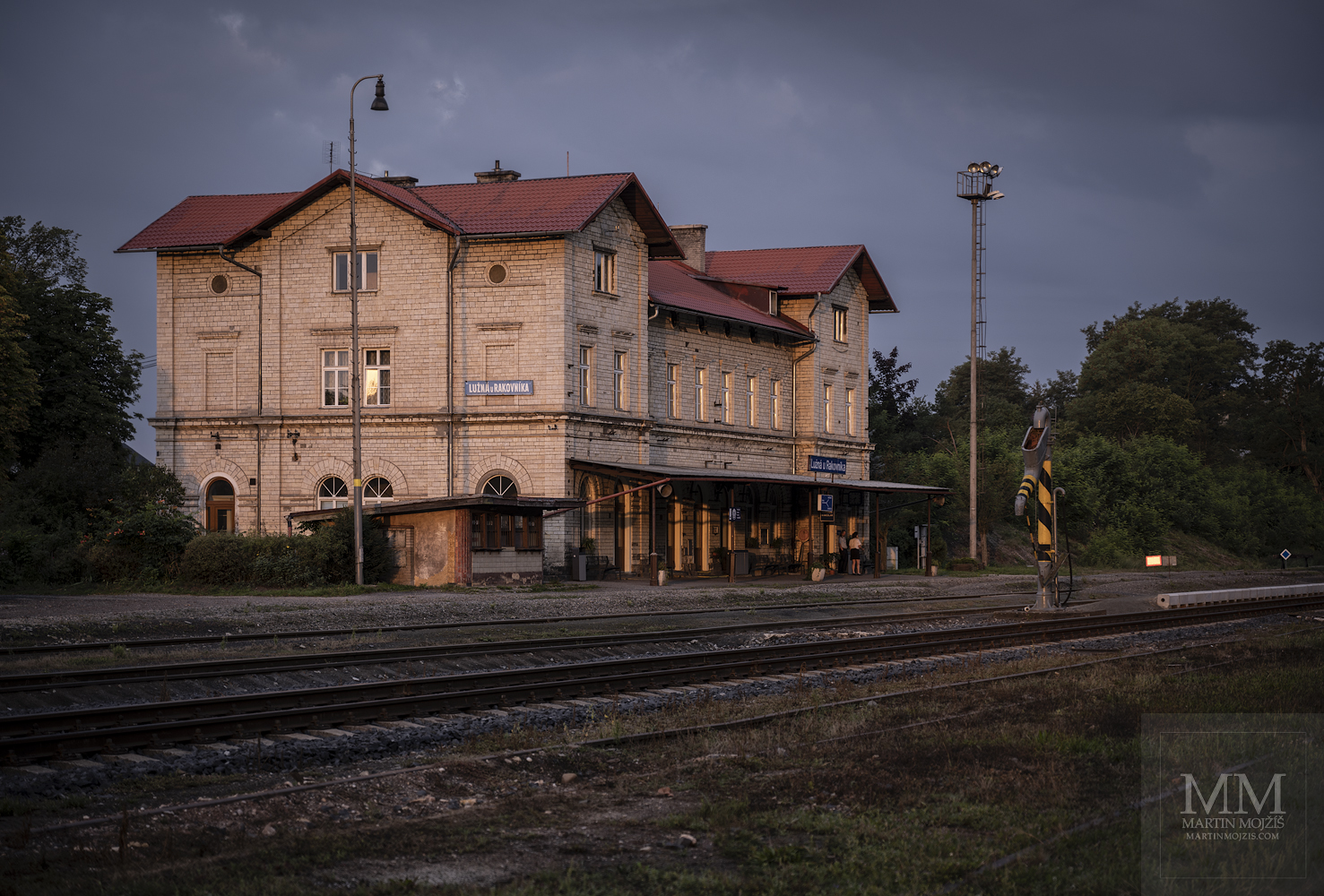 Railway station building Luzna near Rakovnik (Luzna u Rakovnika).