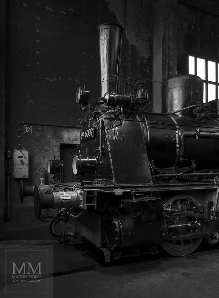 Parní lokomotiva 89 6009. Eisenbahnmuseum Dresden. Železniční muzeum v Drážďanech.