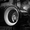 Reflektor parní lokomotivy.