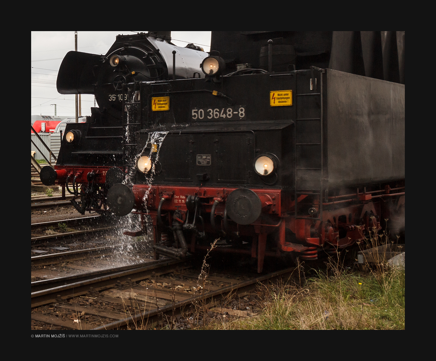 Two steam locomotives.