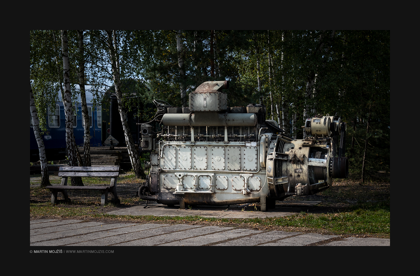 A massive locomotive engine. Railway muzeum in Luzna near Rakovnik.