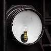 Steam locomotive head lamp.