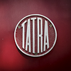 The Tatra sign on the red engine train.