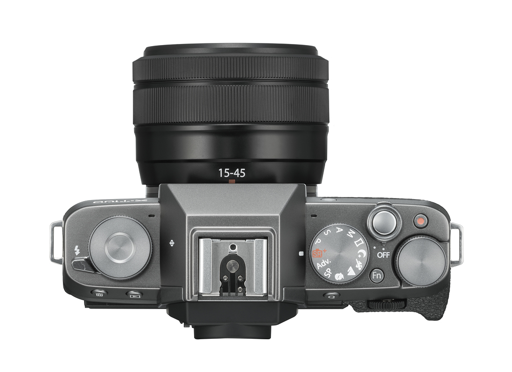 Fotoaparát Fujifilm X-T100 - pohled shora.