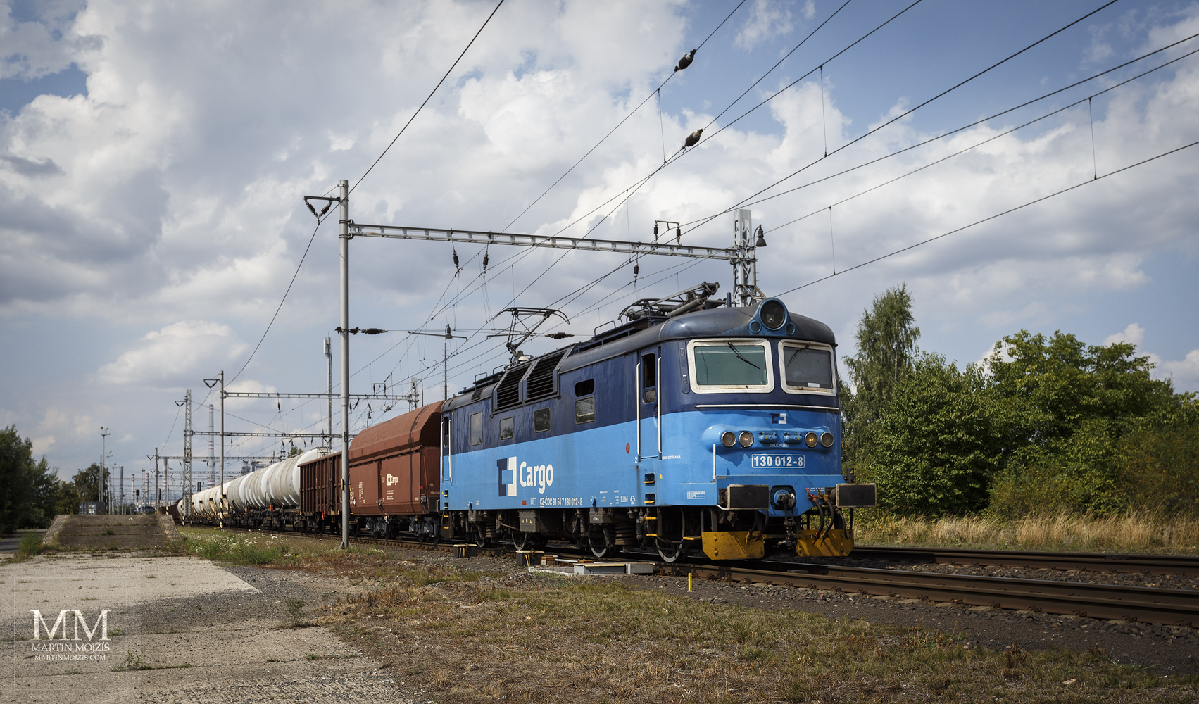 Elektrická lokomotiva 130 012-8 České dráhy Cargo.