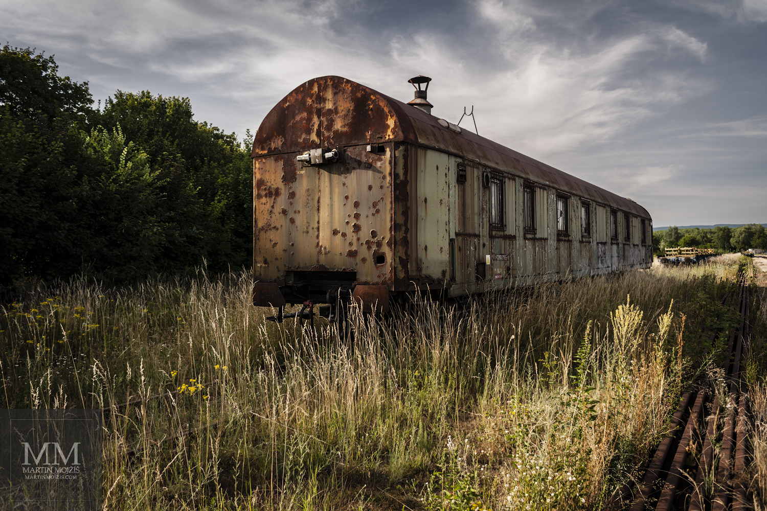 Starý železniční vagon.