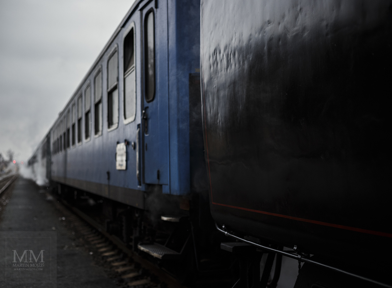 Umělecká velkoformátová fotografie parního vlaku. Martin Mojžíš.