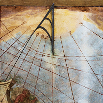 Sundial in the Decin chateau. Cover photograph of Articles and Photographic Wanderings (Photography Blog).