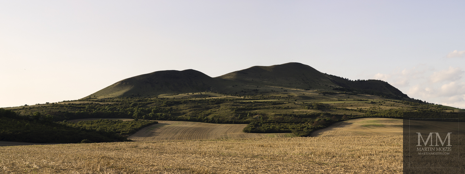 Large format photograph of the Rana mountain in the Ceske stredohori. Fine Art large format photograph RANA IN THE END OF SUMMER. Photographer Martin Mojzis.