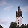 Dómské náměstí, vyhlídková věž u katedrály sv. Štěpána. Litoměřice.