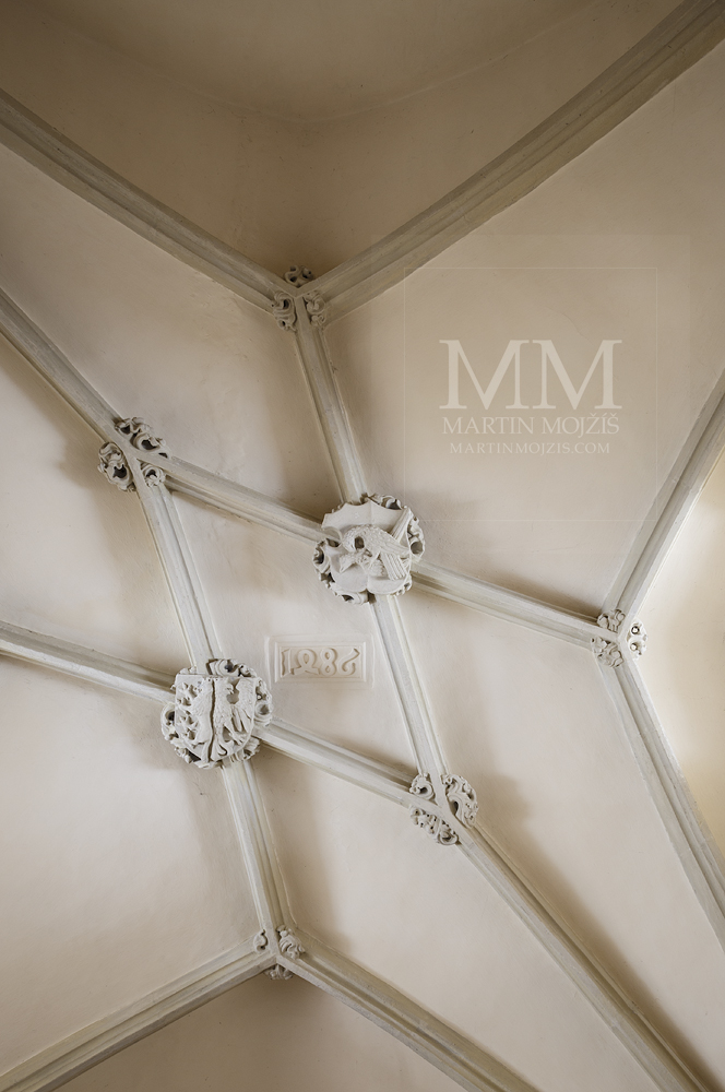 Church of st. Peter and Paul in Melnik. Chapel ceiling. Professional photography of architecture - interiors.